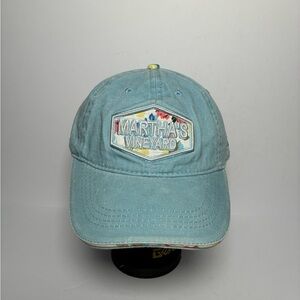 Martha's Vineyard Hat Light Blue Floral Patch Dad Cap Essencial Caps Strapback